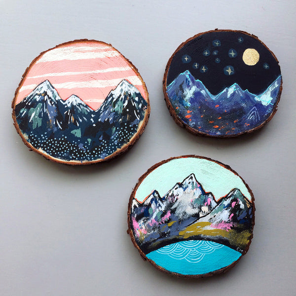 Mini mountain paintings