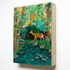 deer in forest painting sideview