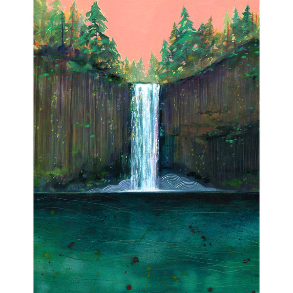 abiqua waterfall oregon painting Cathy McMurray