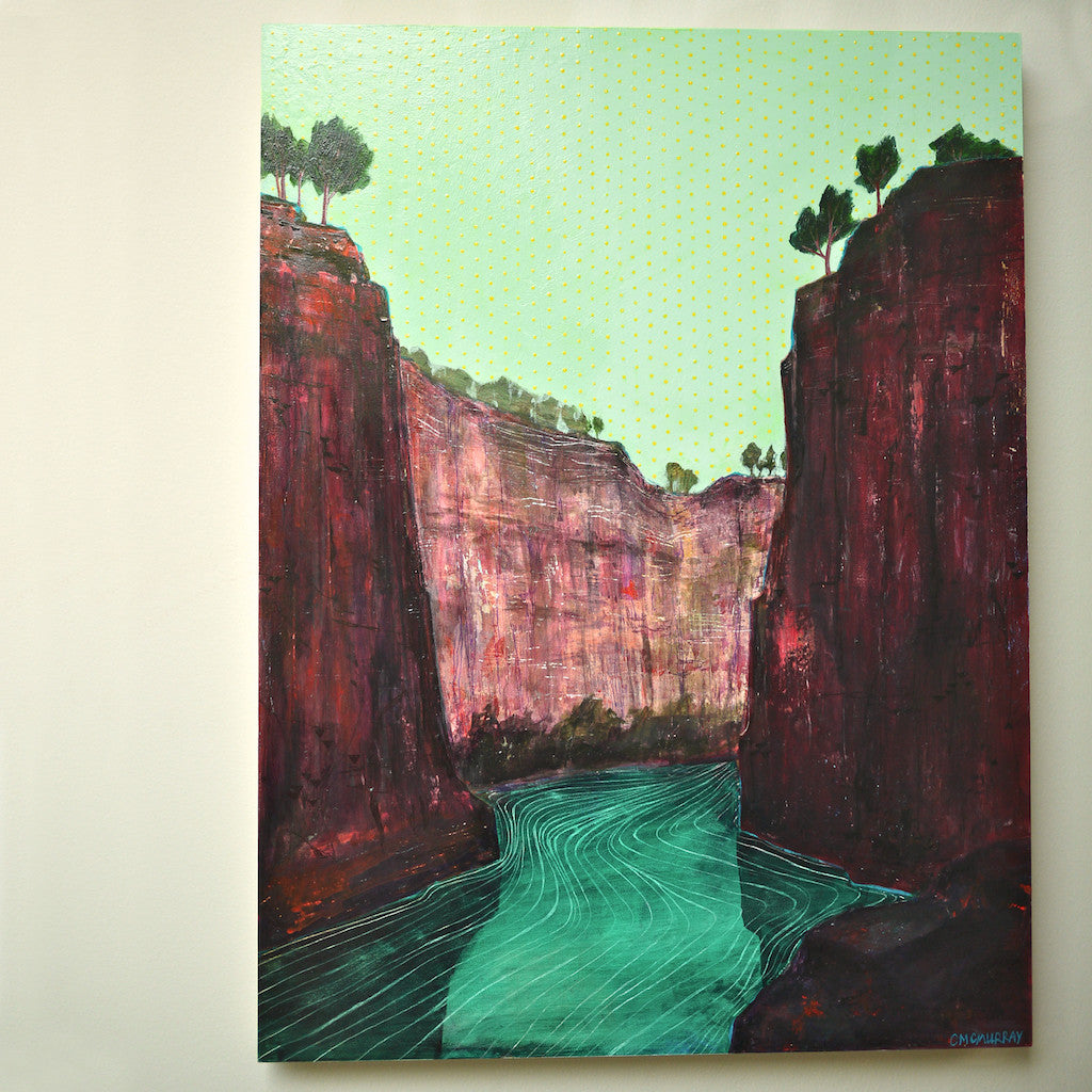 Canyon river painting
