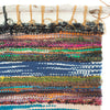 close-up of handwoven wall hanging
